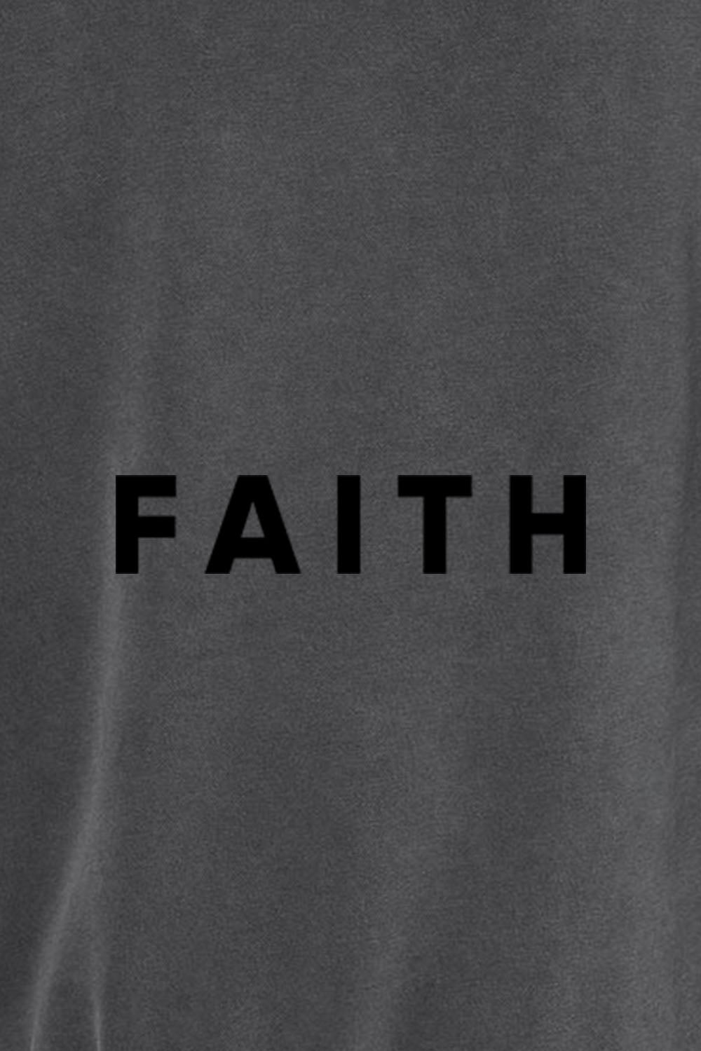 Faith Unisex Pigment-Dyed Hoodie Sweatshirt