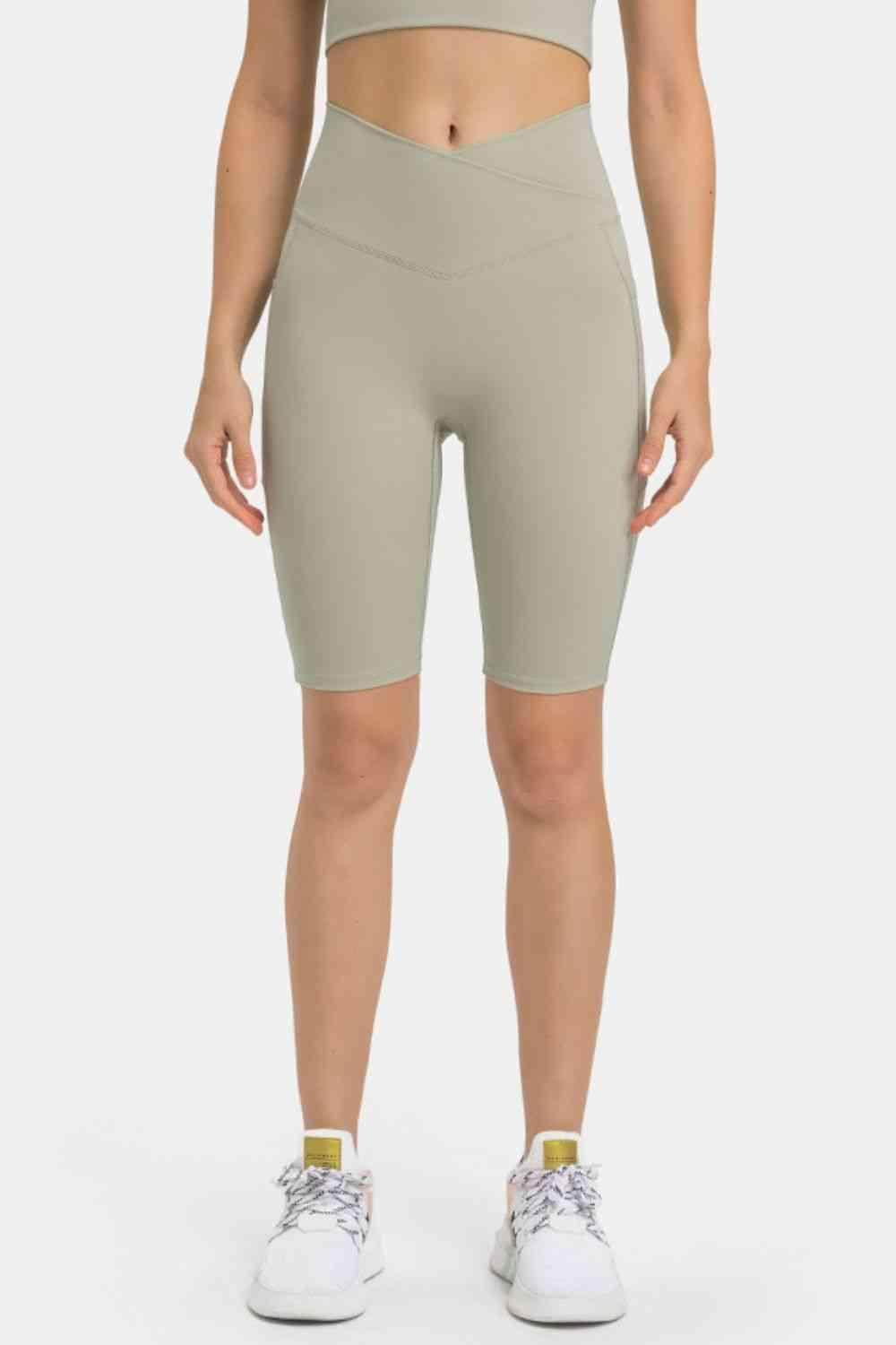 Millennia High Waist Biker Shorts with Pockets for Women