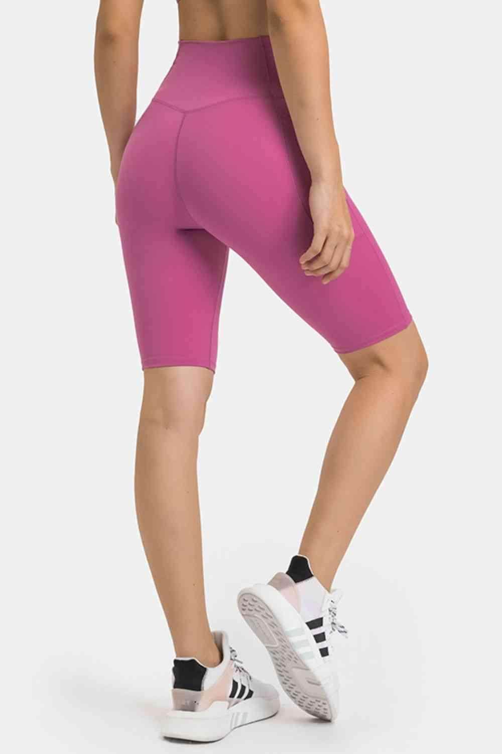 Millennia High Waist Biker Shorts with Pockets for Women